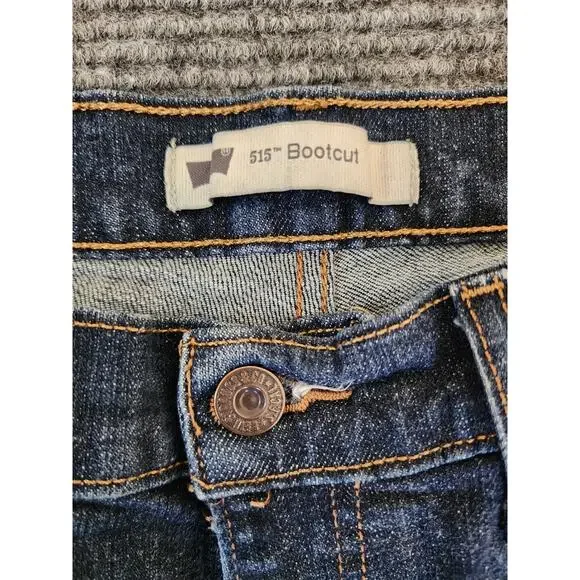 Vintage Levi's 515 Womens Stretch Bootcut Denim Jeans 10 - Picture 4 of 12